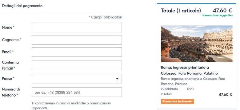 dati personali acquisto