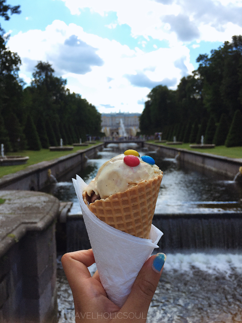 Gelato vista Peterhof