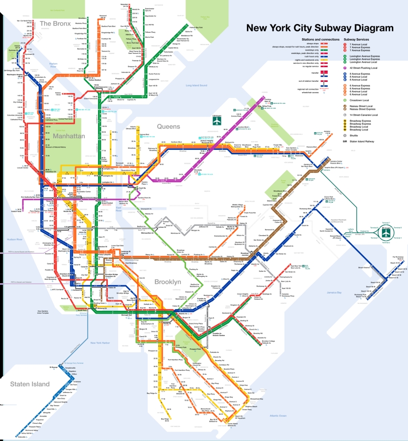 Mappa metropolitana New York