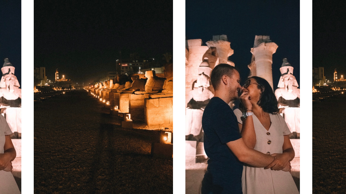 tempio di luxor notte