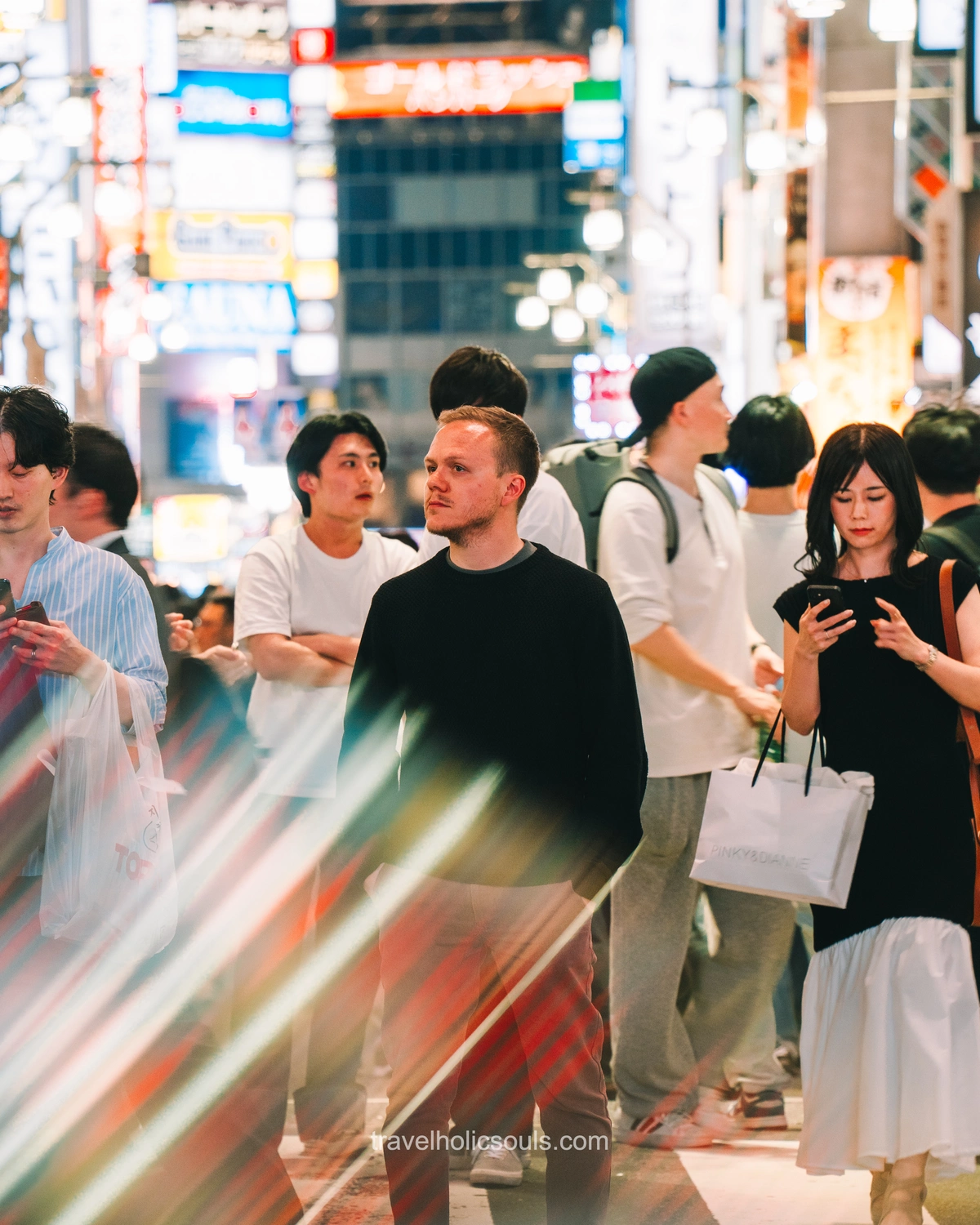 luci di notte del quartiere di Shinjuku